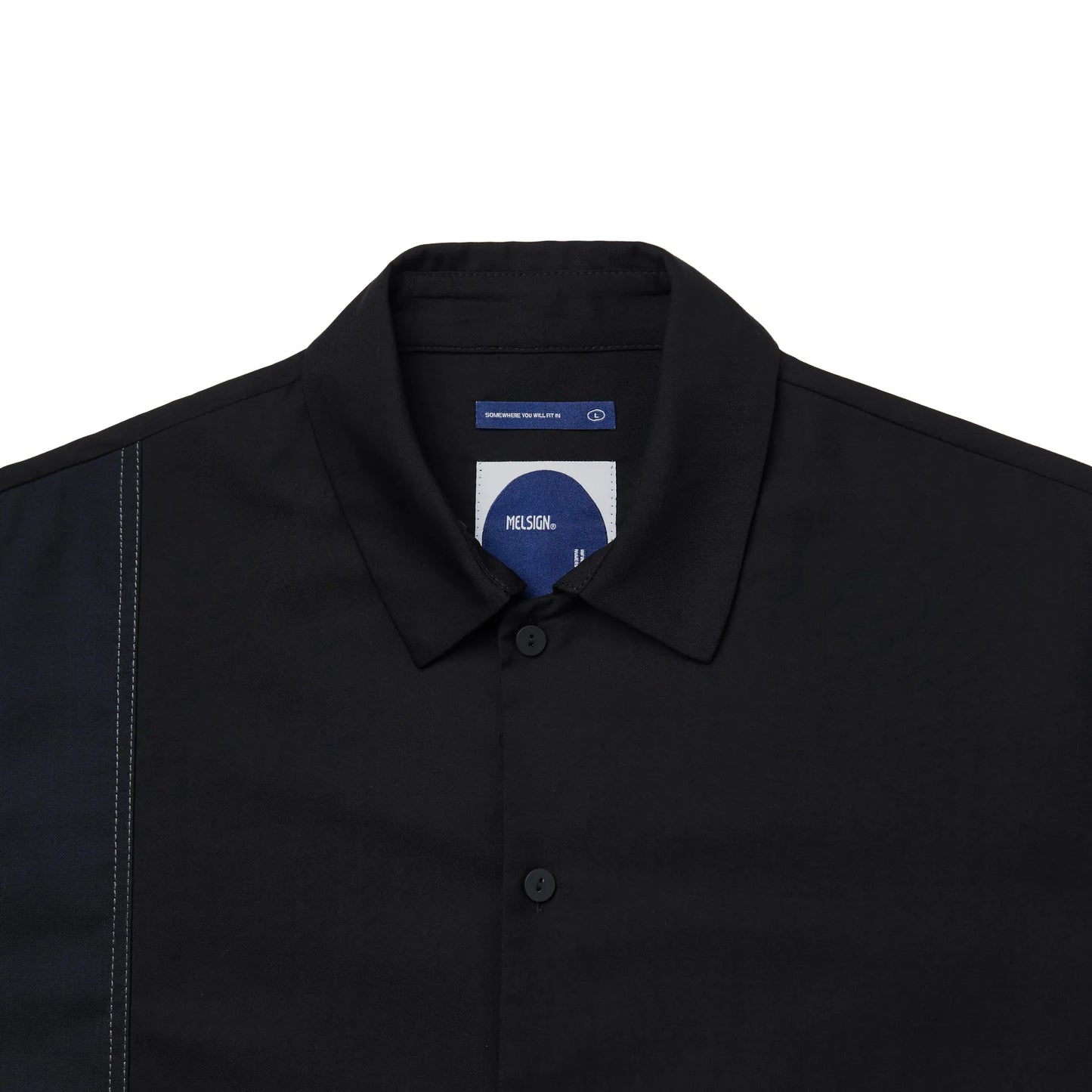 Melsign - Patched OV-L/S Shirt - Black