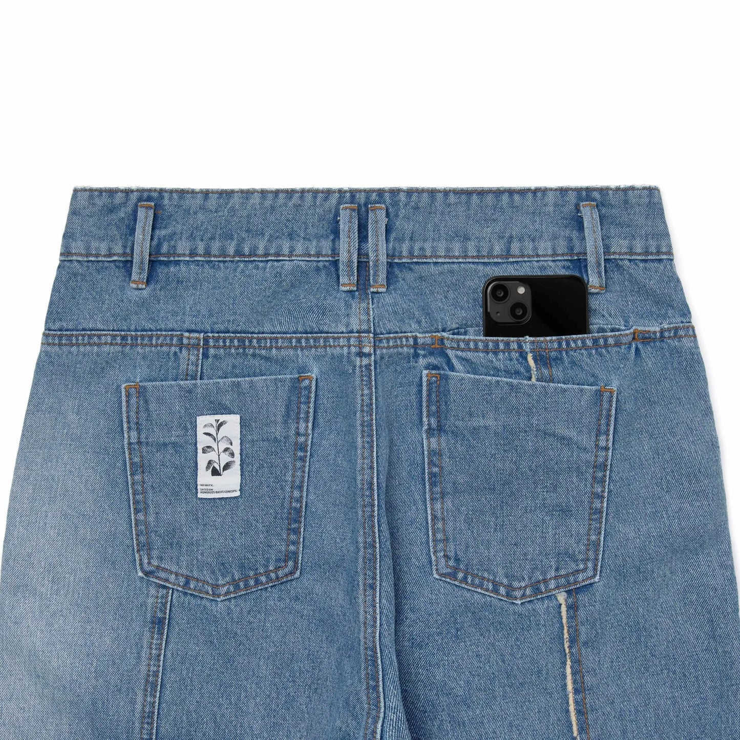 Melsign - Stitching Fringe Denim - Natural