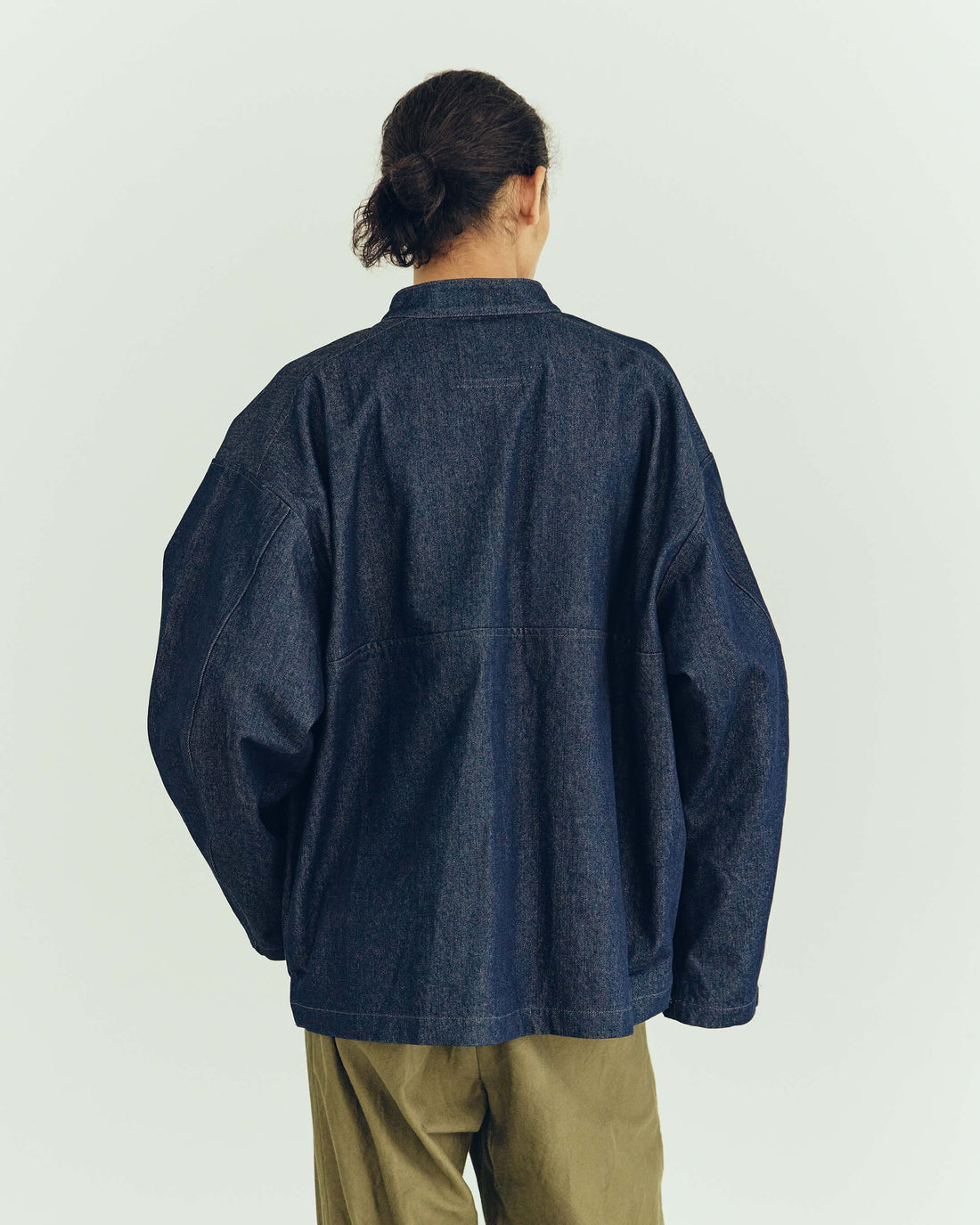 Army Twill - Denim Dot Bottom Smock - Navy