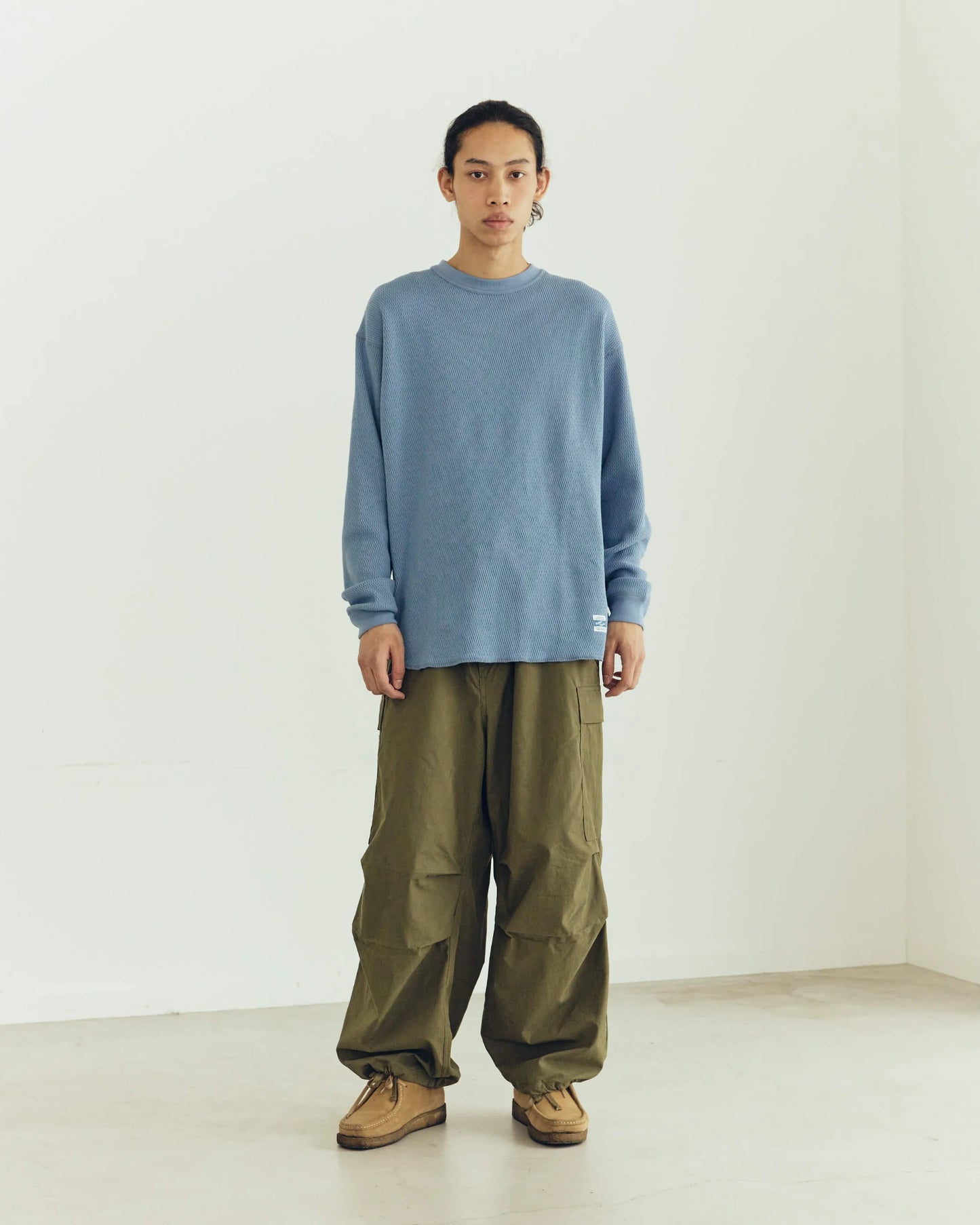 Army Twill - Cotton Nylon Cargo Pants - White