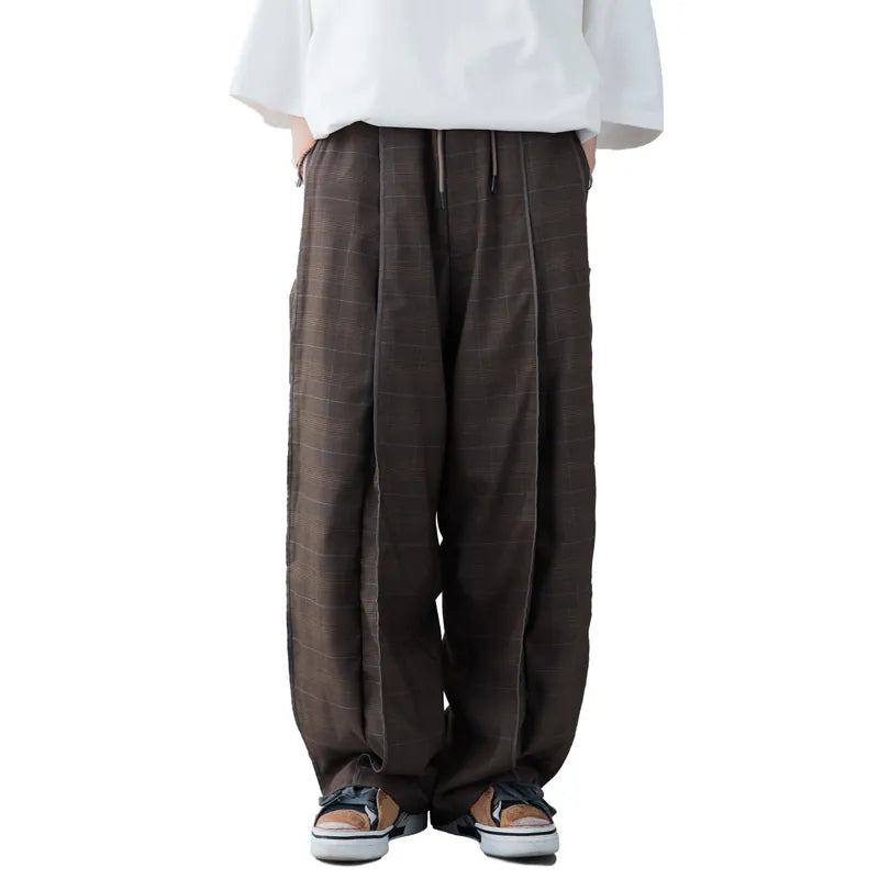 Melsign - Baggy Tartan Trousers V2 - Brown
