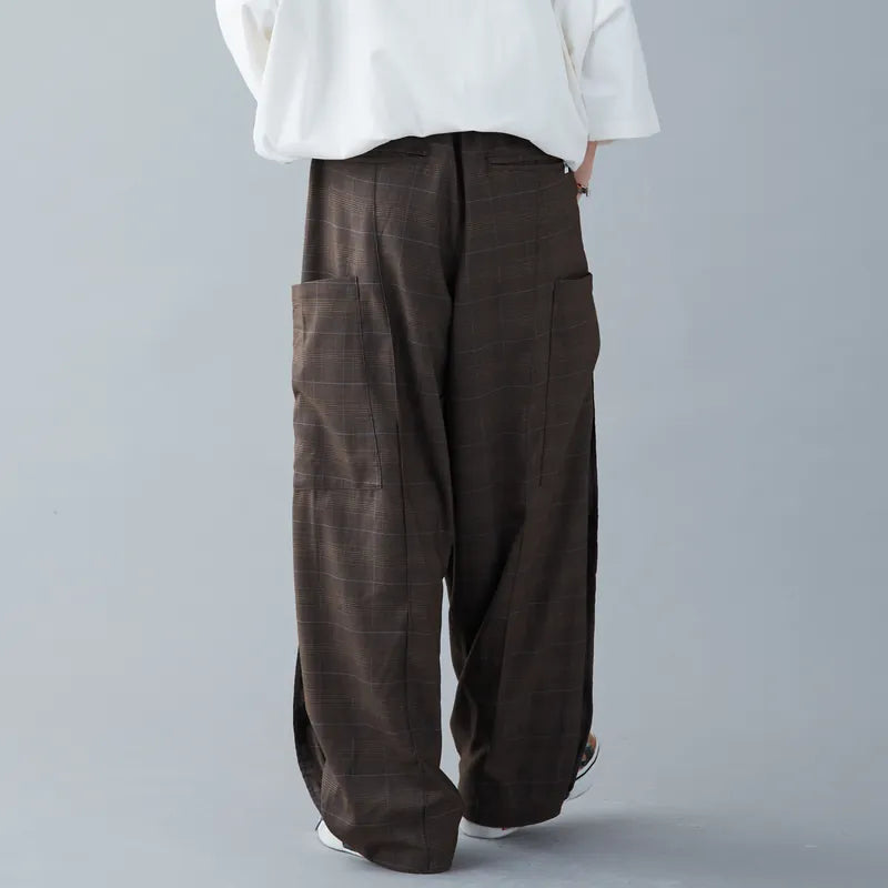 Melsign - Baggy Tartan Trousers V2 - Brown