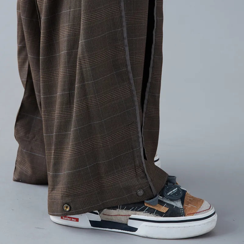 Melsign - Baggy Tartan Trousers V2 - Brown