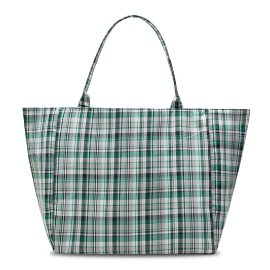 Momotoys - Bubble M Plaid Tote Bag - Green