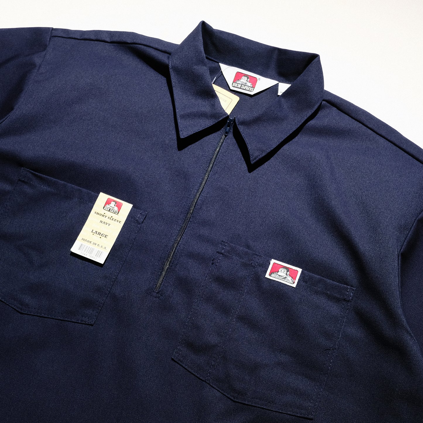 Ben Davis - Short Sleeve Half Zip Solid (Navy)