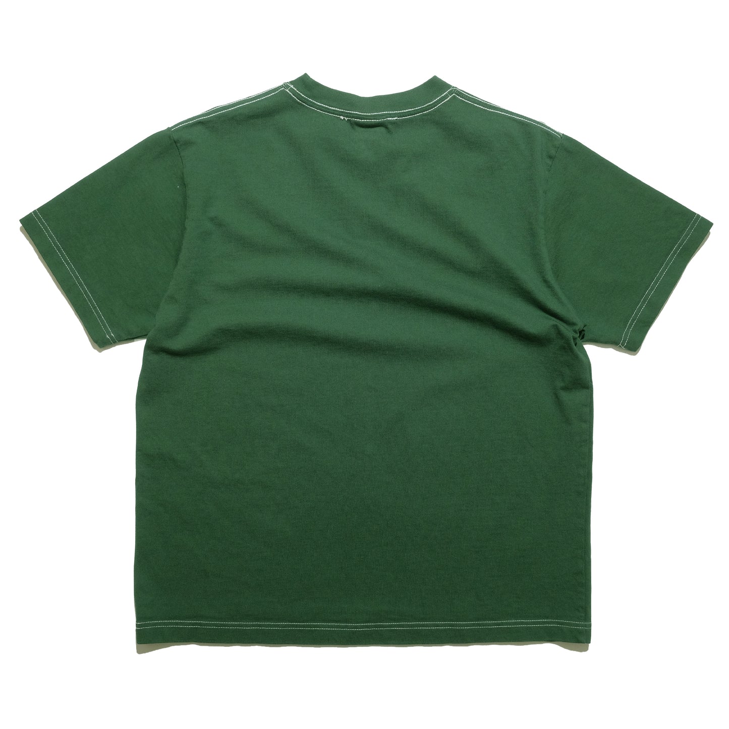 108WAREHOUSE - Contrast Stitch Heavy Logo T-Shirt - Forest Green
