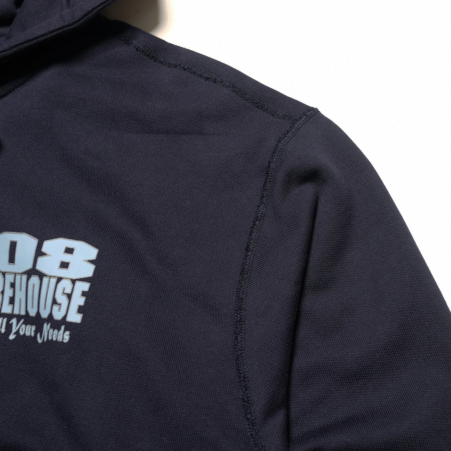 108WAREHOUSE - Cropped Zip Shop Hoodie - Navy