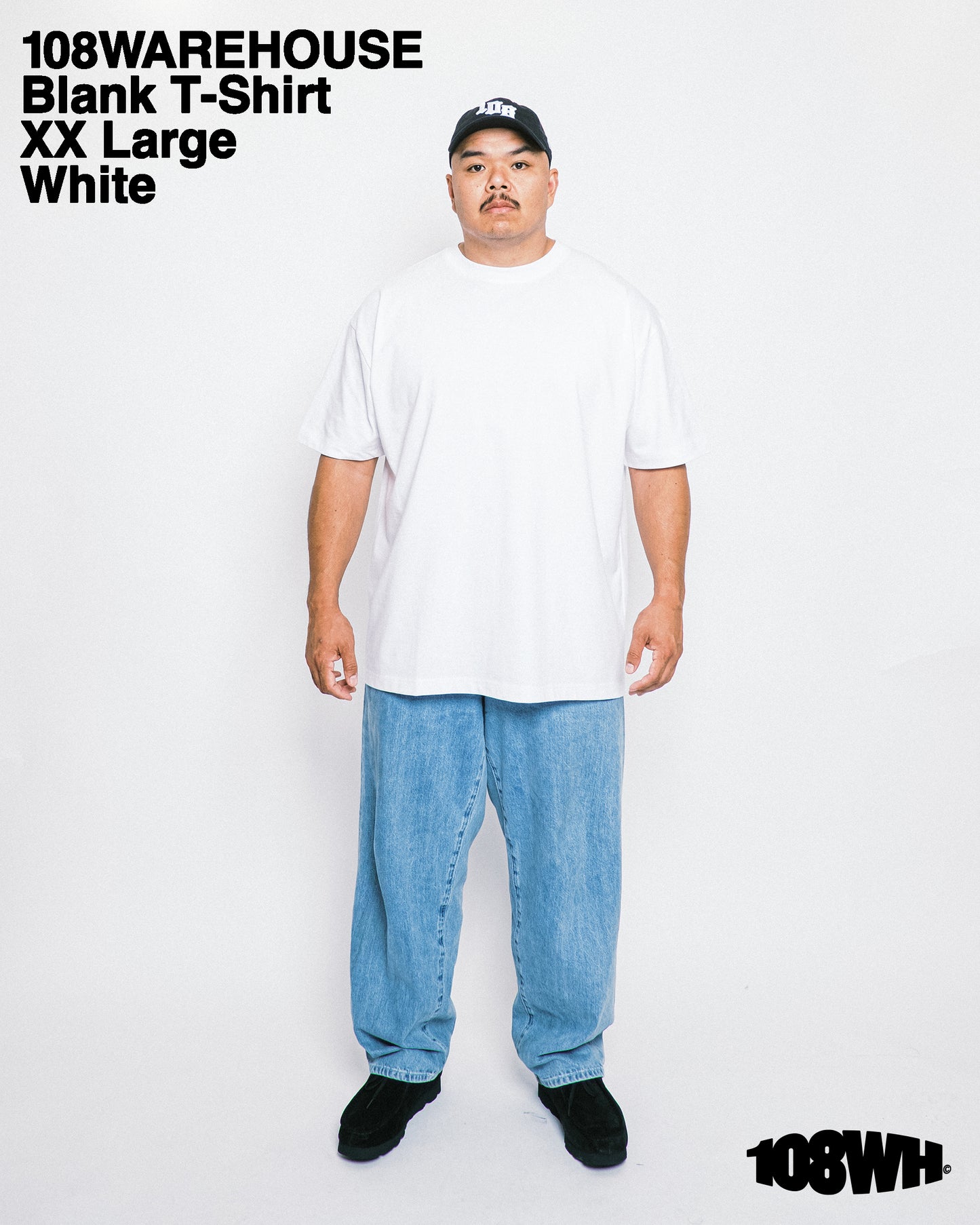 108Warehouse 2 Pack Blank T-Shirt (White)