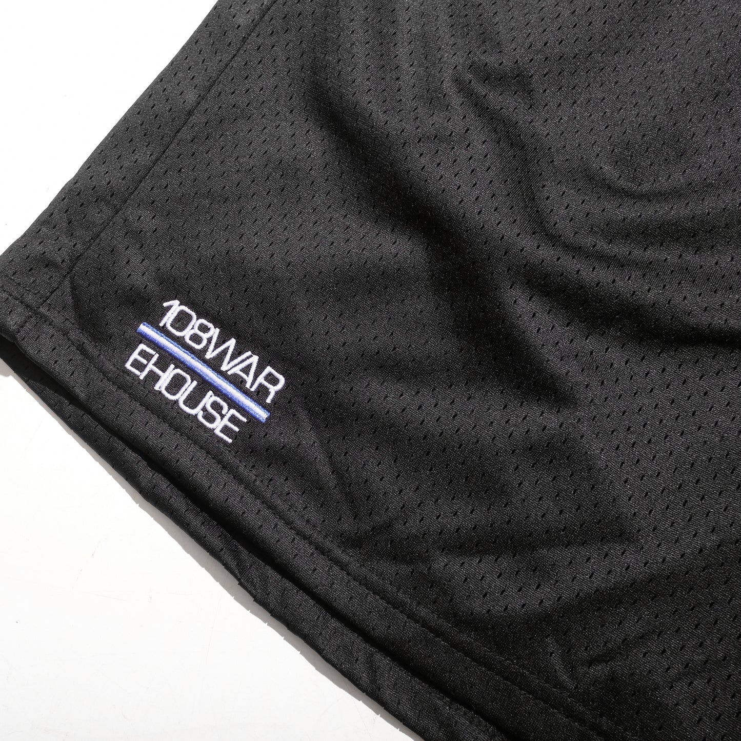 108WAREHOUSE - Stripe Logo Mesh Shorts - Blue