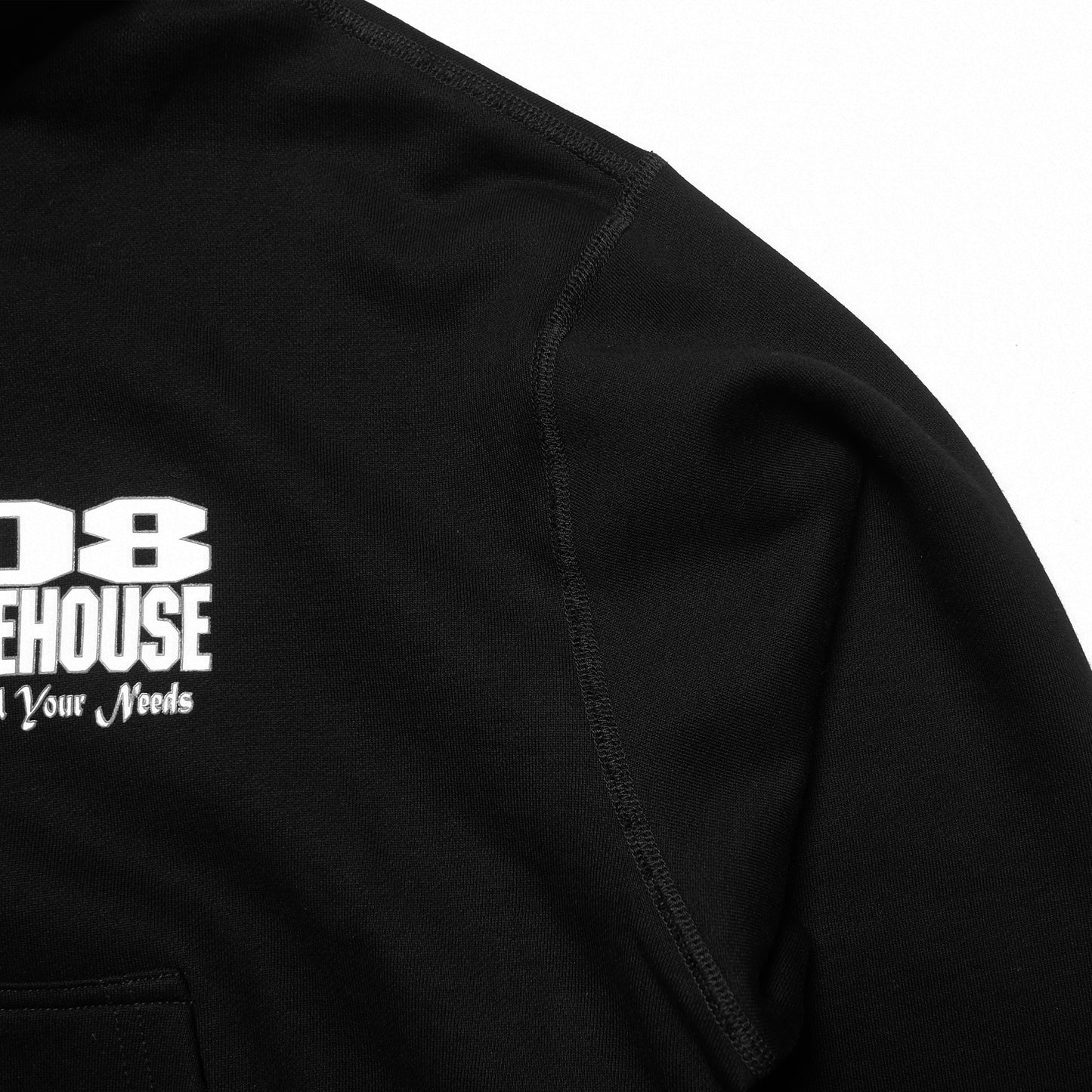 108WAREHOUSE - Cropped Zip Shop Hoodie - Black