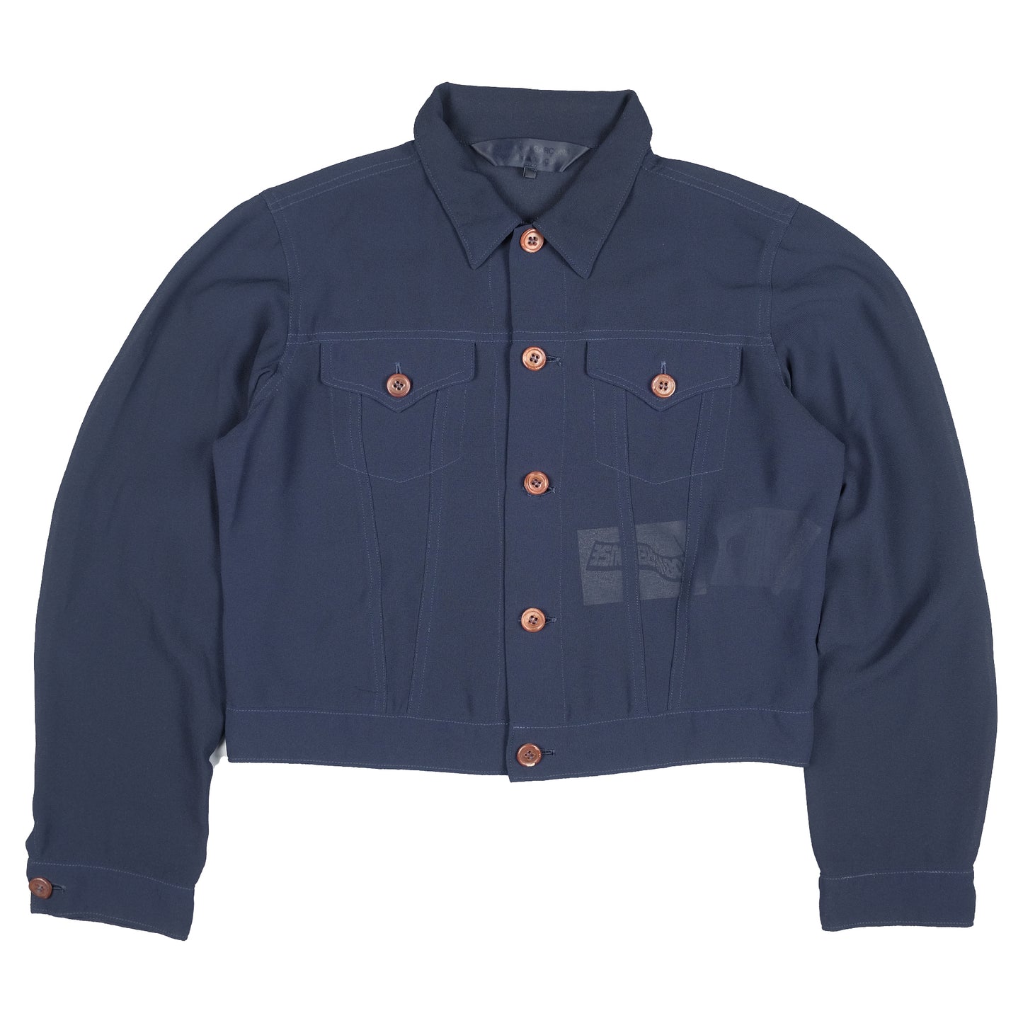 Comme Des Garcons Sheer Navy Shirt Jacket