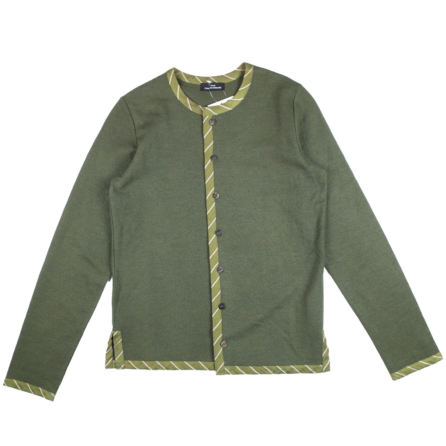 CDG Tricot Green Knit Cardigan