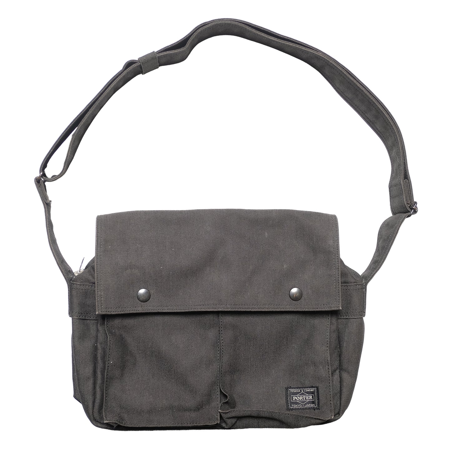 Porter Black Denim Canvas Side Bag