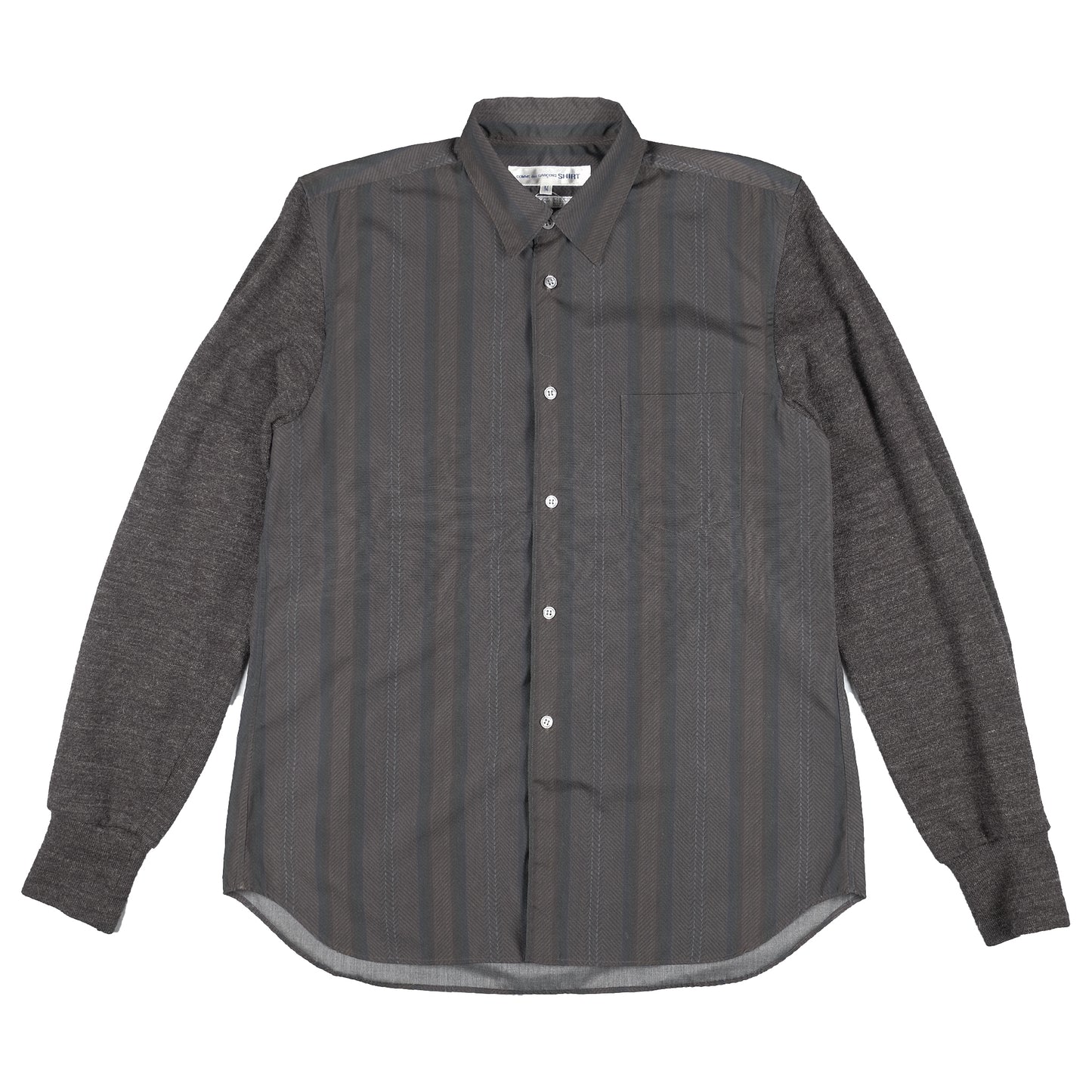 CDG SHIRT Contrasted Sleeve/Body Longsleeve