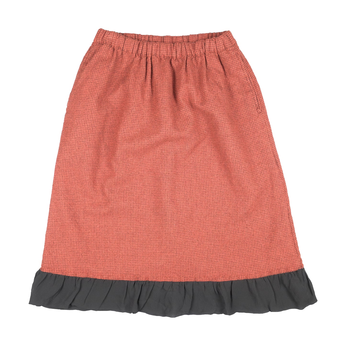CDG Tricot Maroon Houndstooth Skirt - AD2008