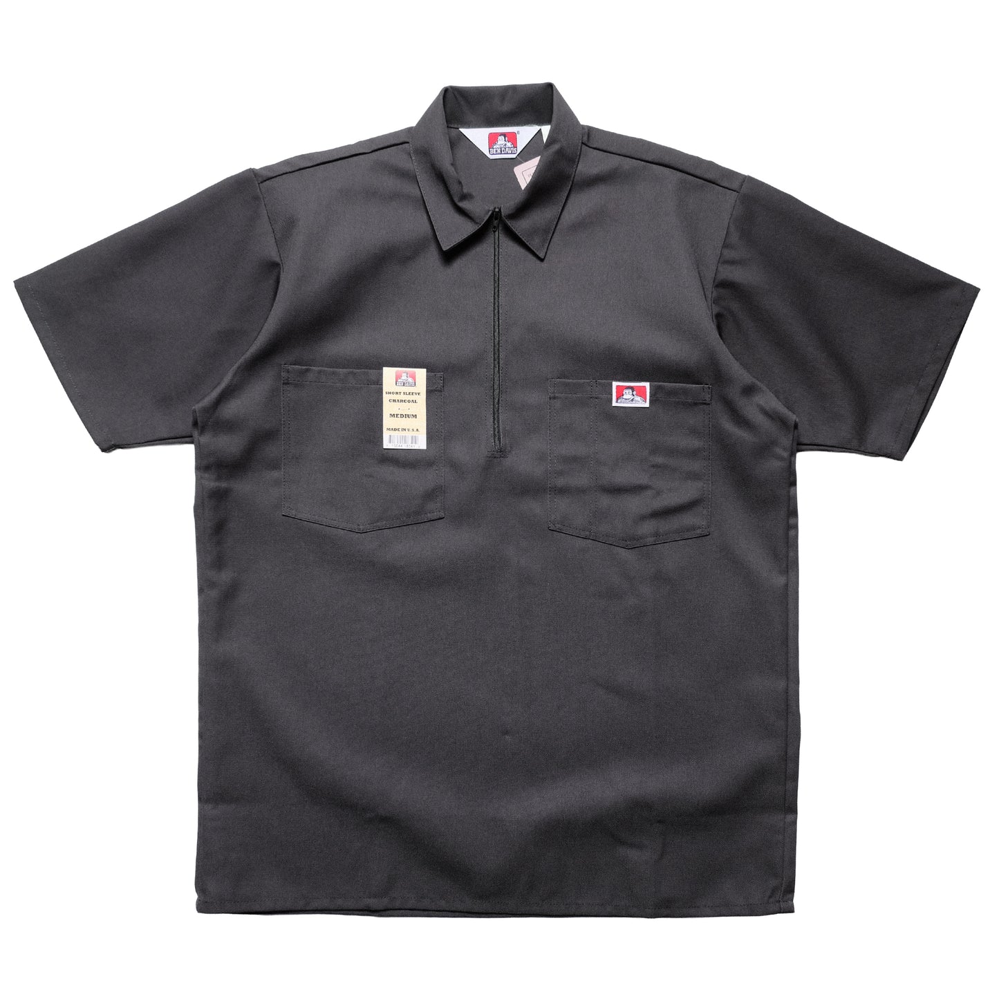 Ben Davis - Short Sleeve Half Zip Solid (Charcoal)