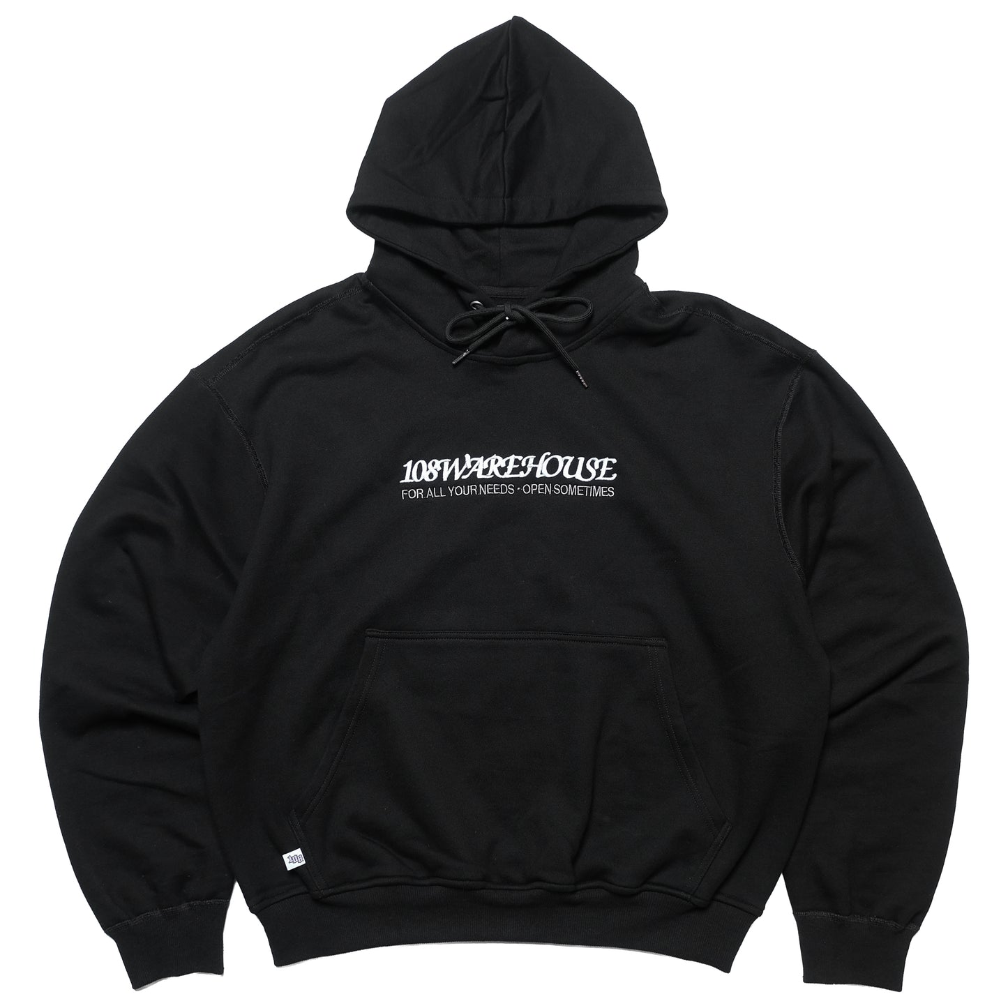 108WAREHOUSE - Classic Logo Hoodie - Black