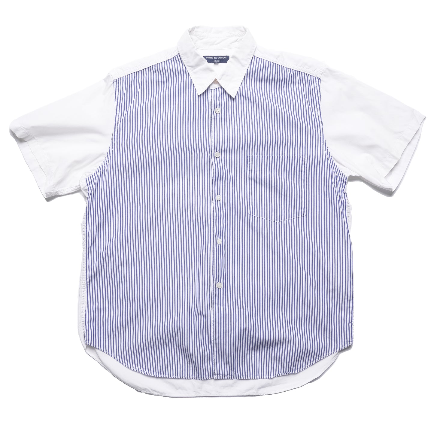CDG Homme White Stripped Button Up