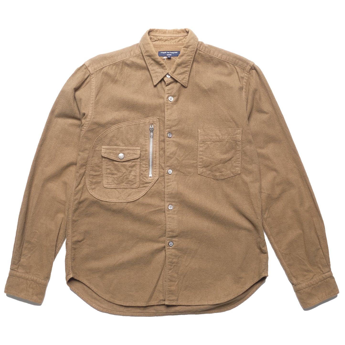 CDG Homme Brown Moleskin Shirt