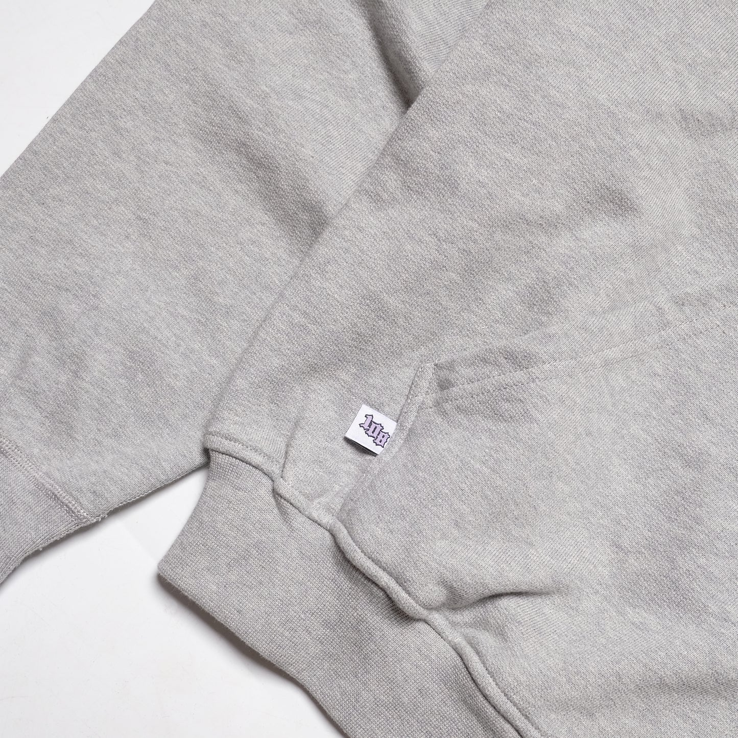 108WAREHOUSE - Cropped Zip Team Logo Hoodie - Grey