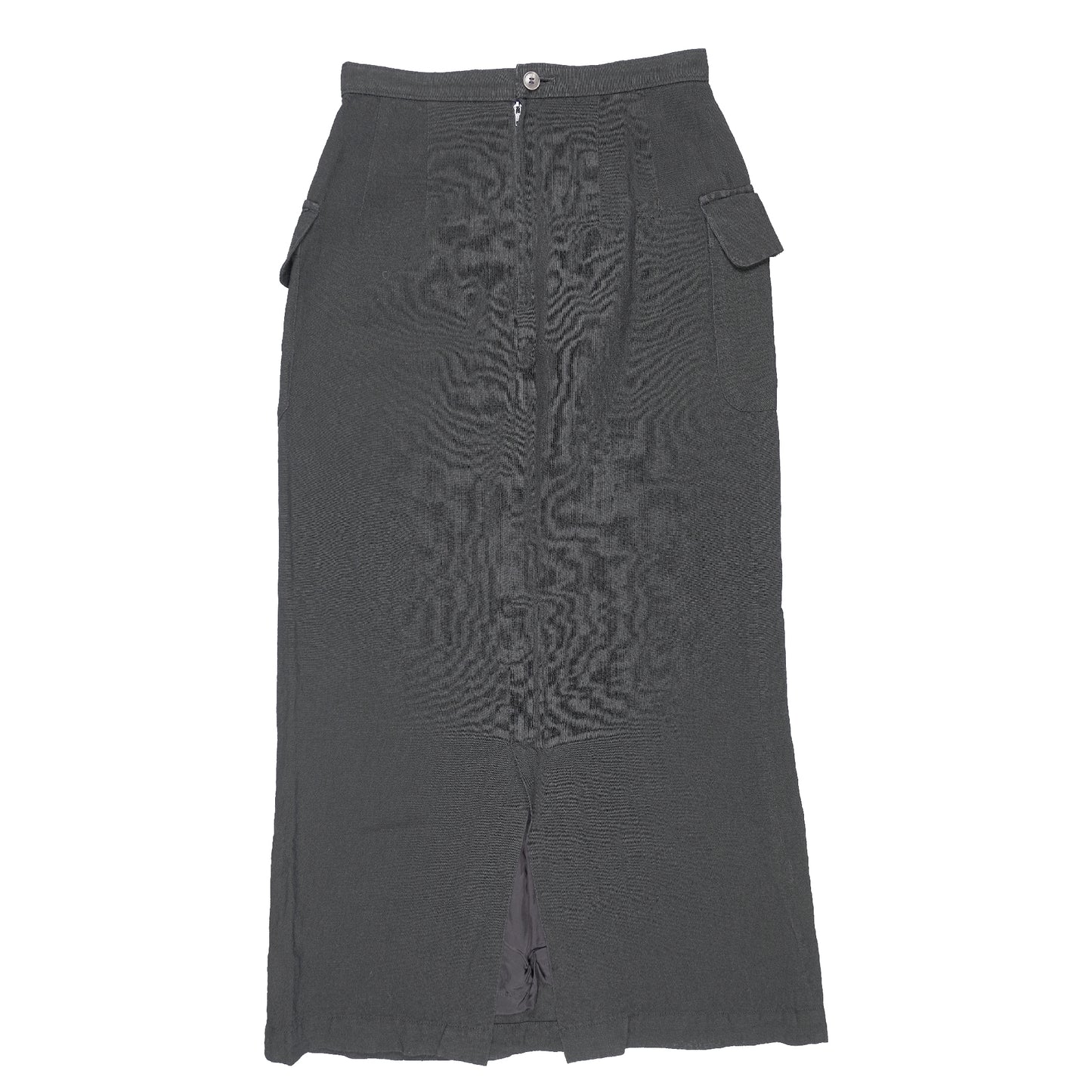 CDG Tricot Black Long Skirt - Pockets