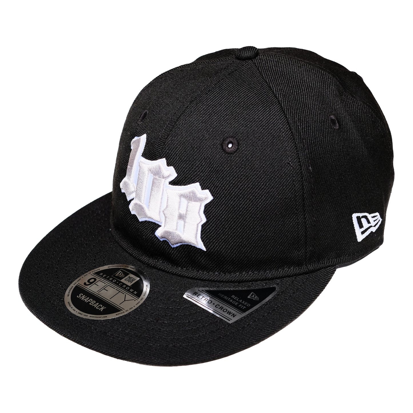 New Era x 108WAREHOUSE - 9FIFTY® Retro Crown Strapback Cap - Black