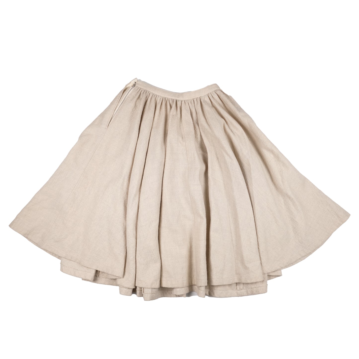 CDG Tricot Off White Bunched Skirt