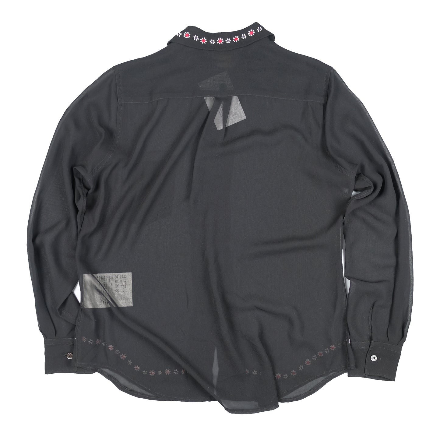 Comme Des Garcons Floral Sheer Blouse