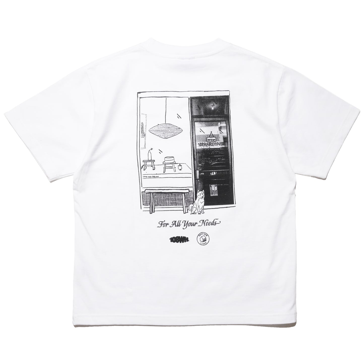 108WAREHOUSE x Provider Store - Shop T-Shirt - White