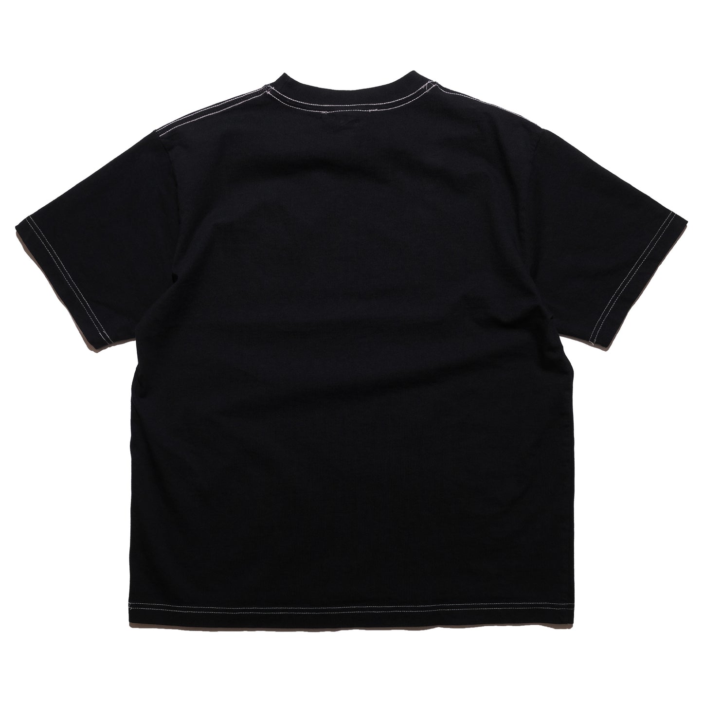 108WAREHOUSE - Contrast Stitch T-Shirt - Overdyed Black