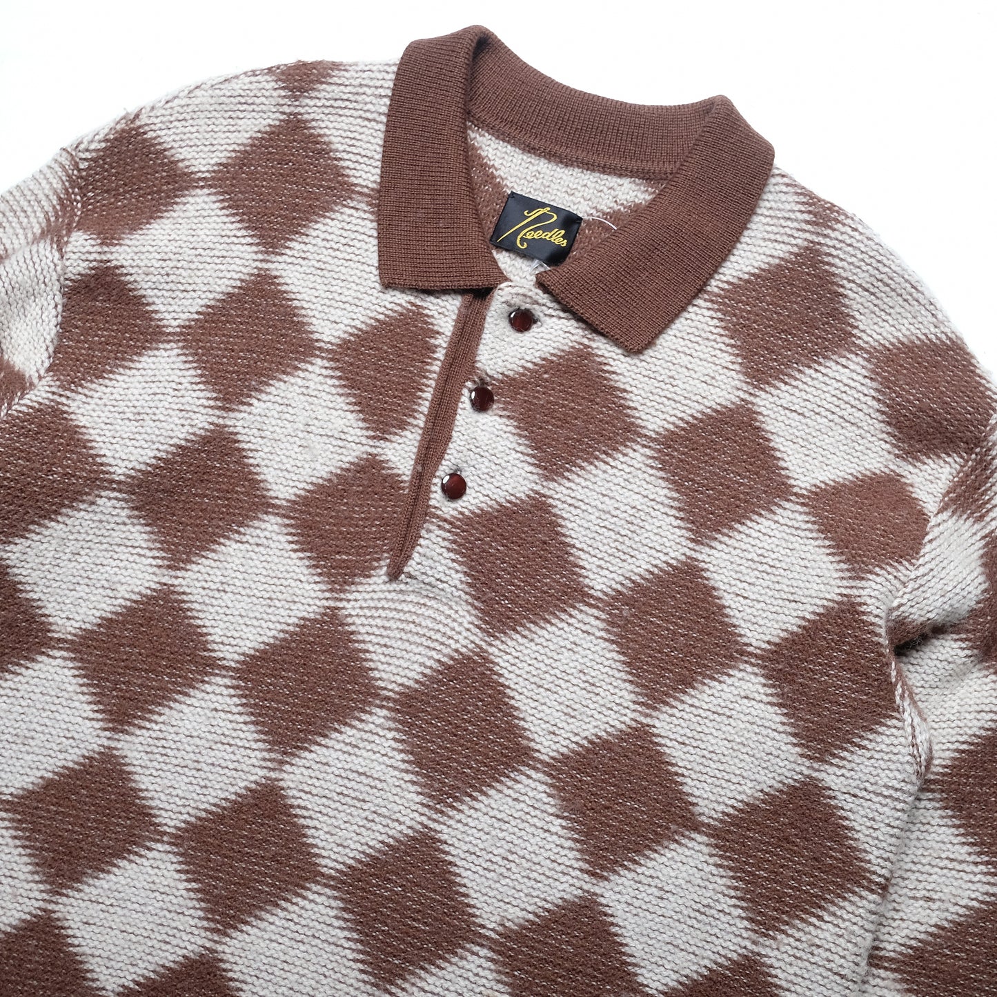 Needles Brown Checkered Knit - 20AW
