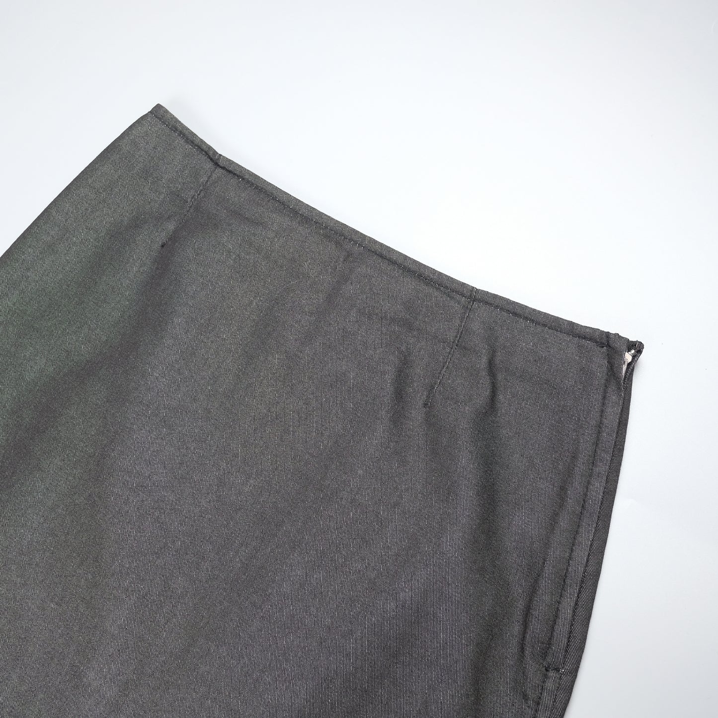 CDG Tricot Black Denim Contrasted Hem Skirt