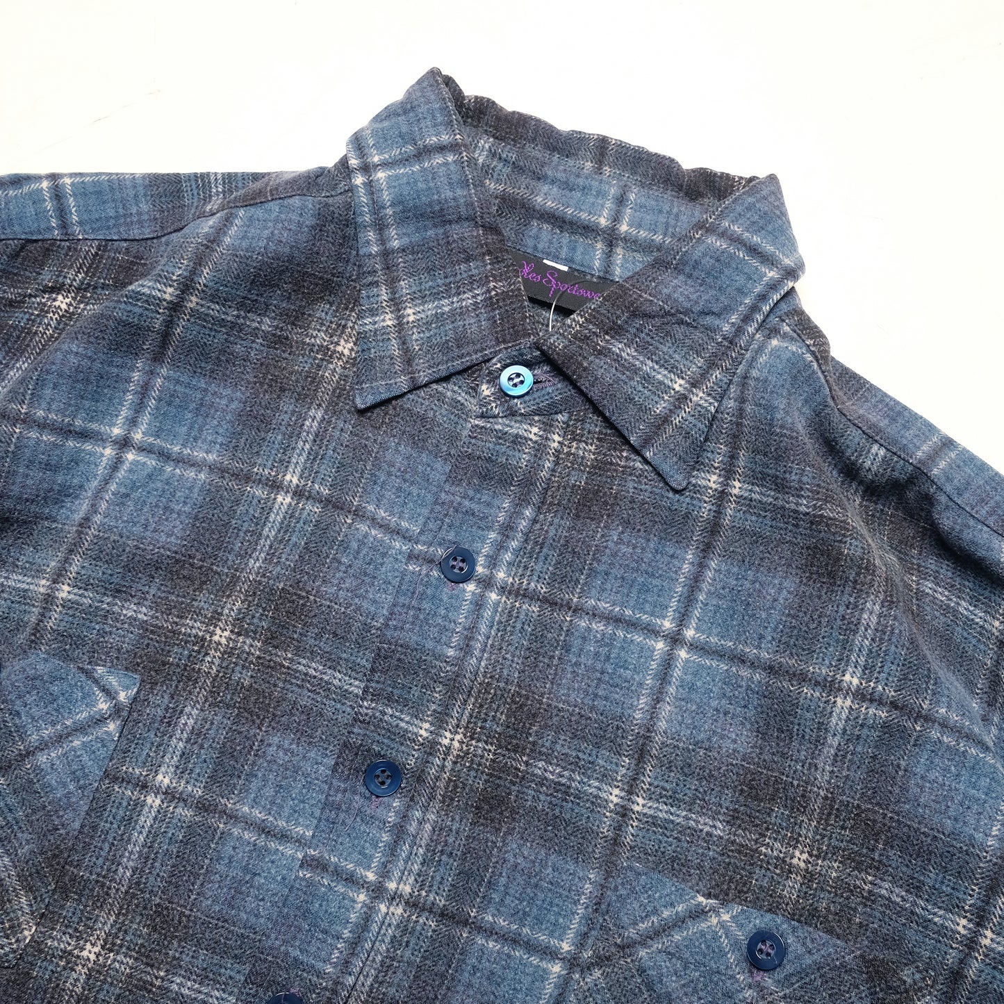 Needles Sportswear Blue Flannel Shirt