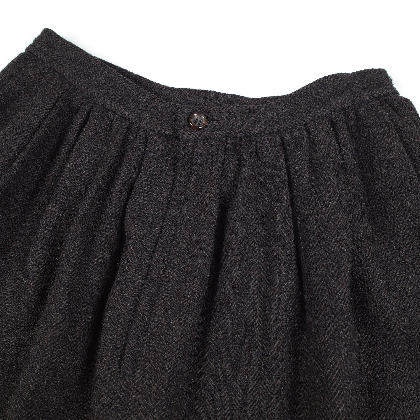 CDG Tricot Brown Wool Skirt
