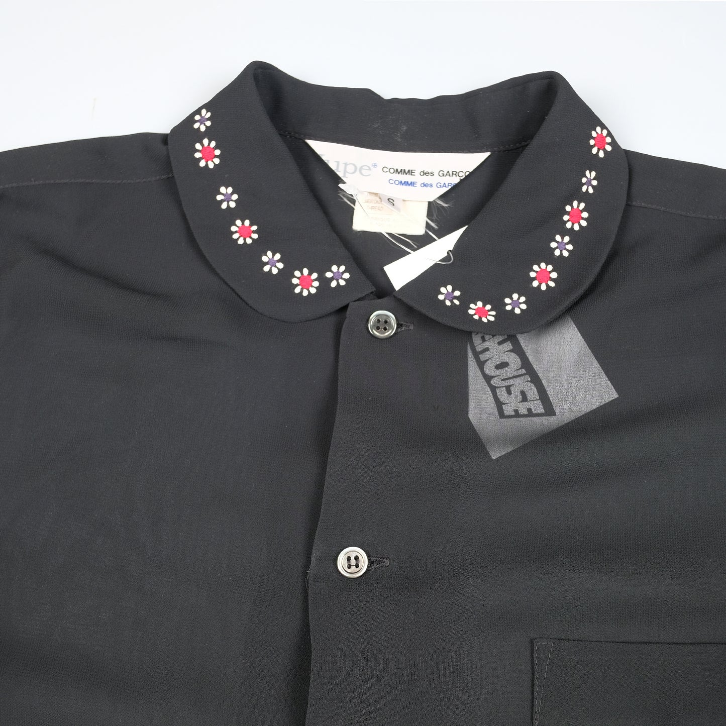 Comme Des Garcons Floral Sheer Blouse