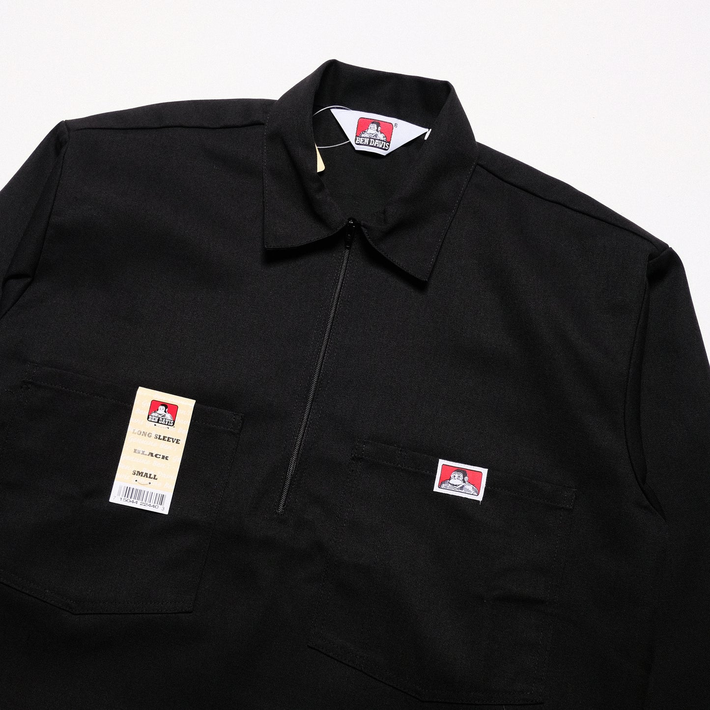 Ben Davis - LS Half Zip Solid (Black)