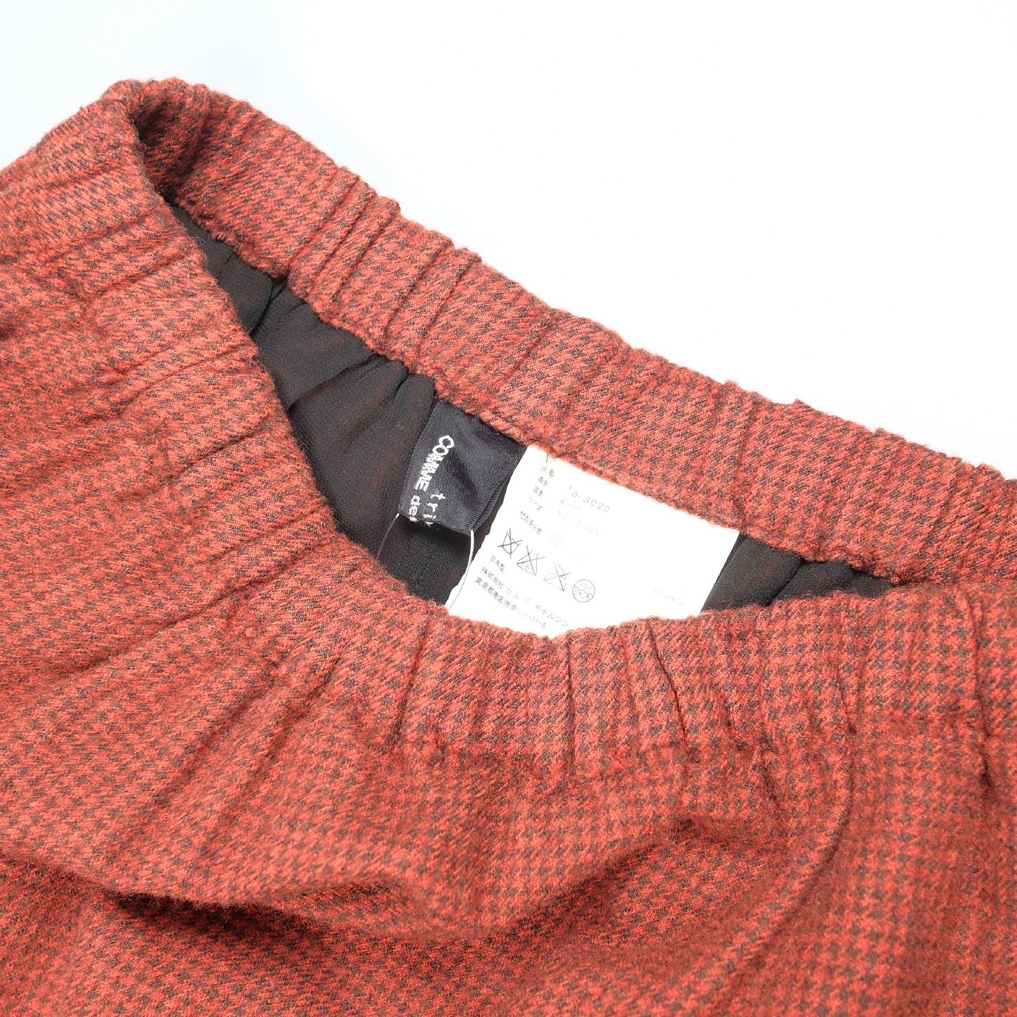 CDG Tricot Maroon Houndstooth Skirt - AD2008