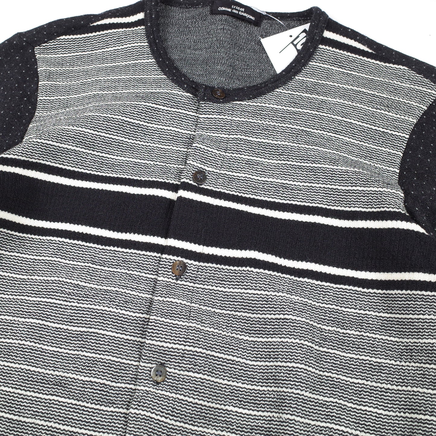 CDG Tricot Contrasted Knit Cardigan