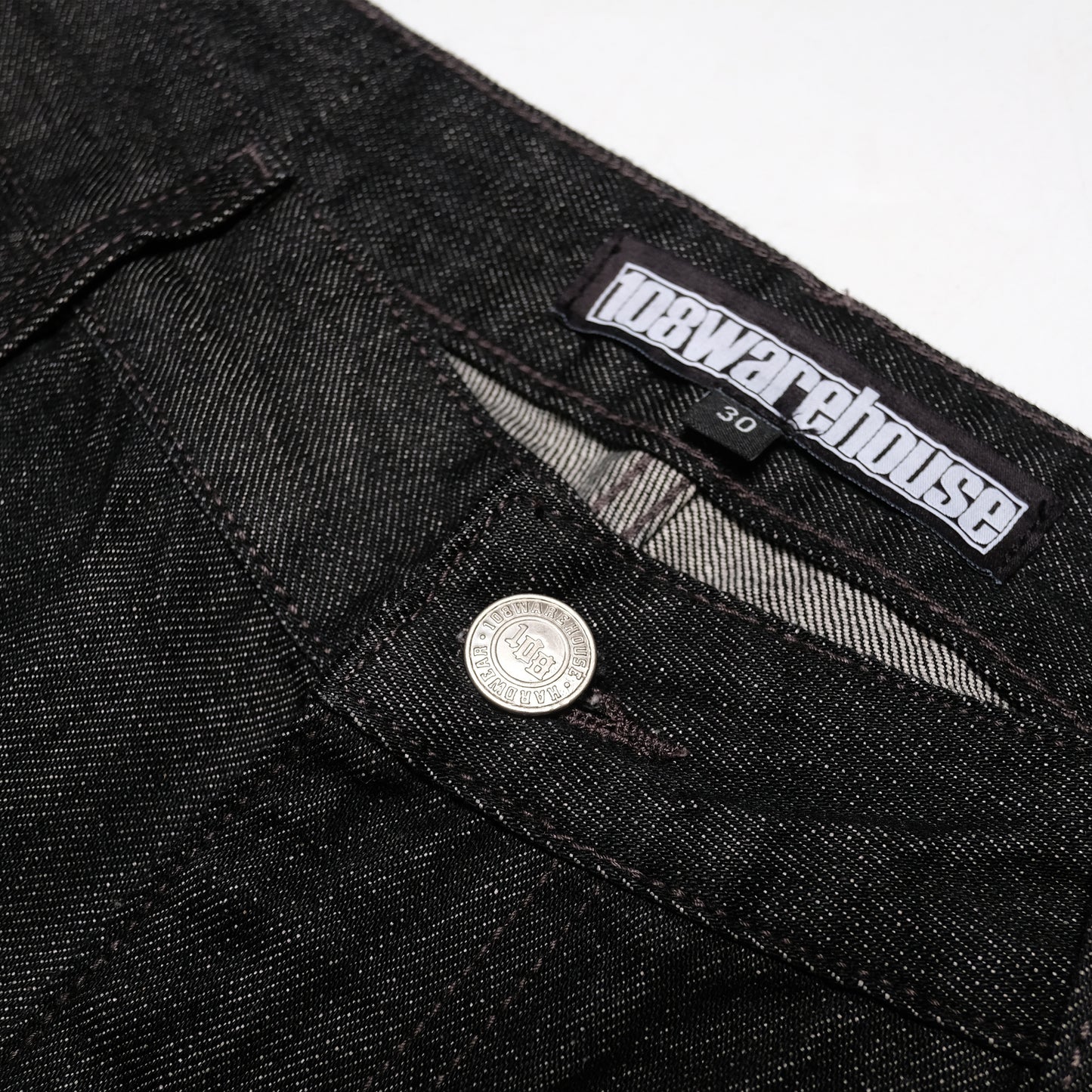 108WAREHOUSE - Baggy Selvedge Denim - Black