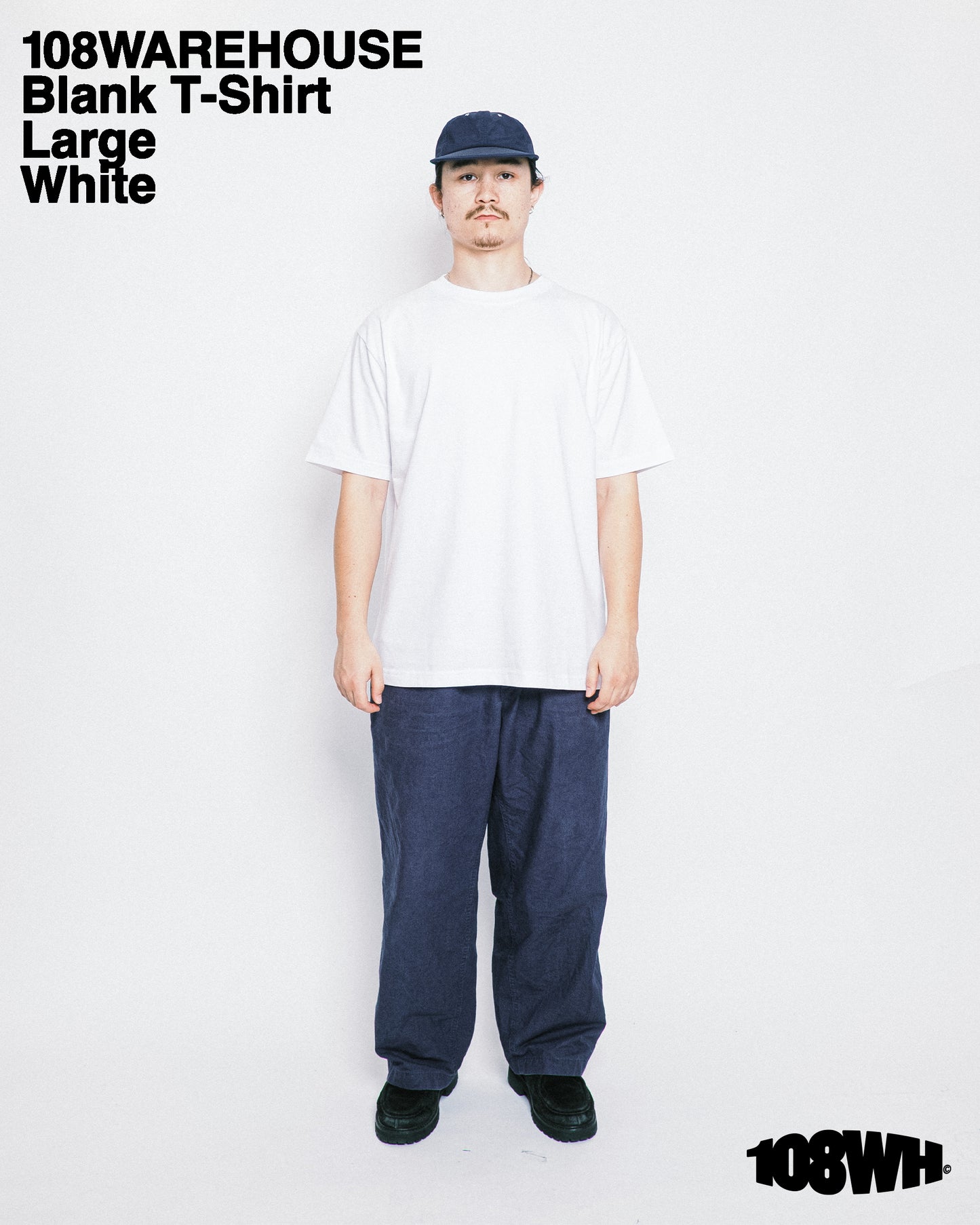 108Warehouse 2 Pack Blank T-Shirt (White)