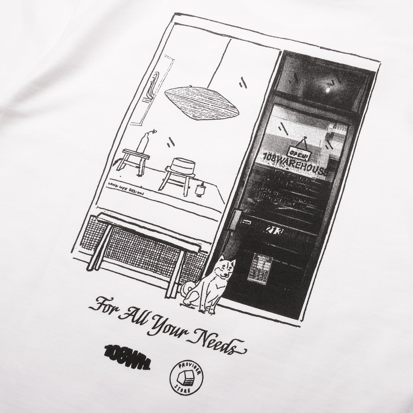 108WAREHOUSE x Provider Store - Shop T-Shirt - White