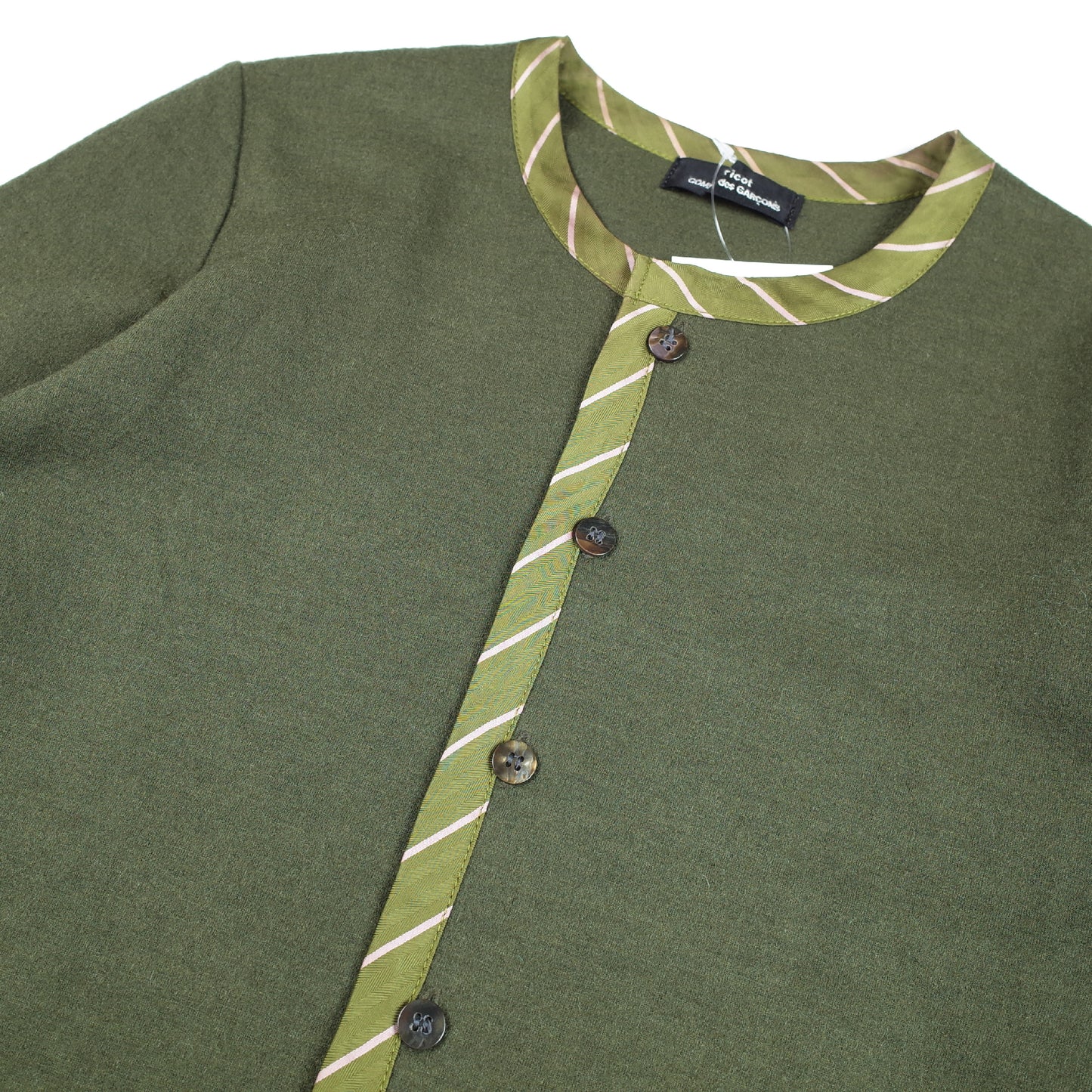 CDG Tricot Green Knit Cardigan
