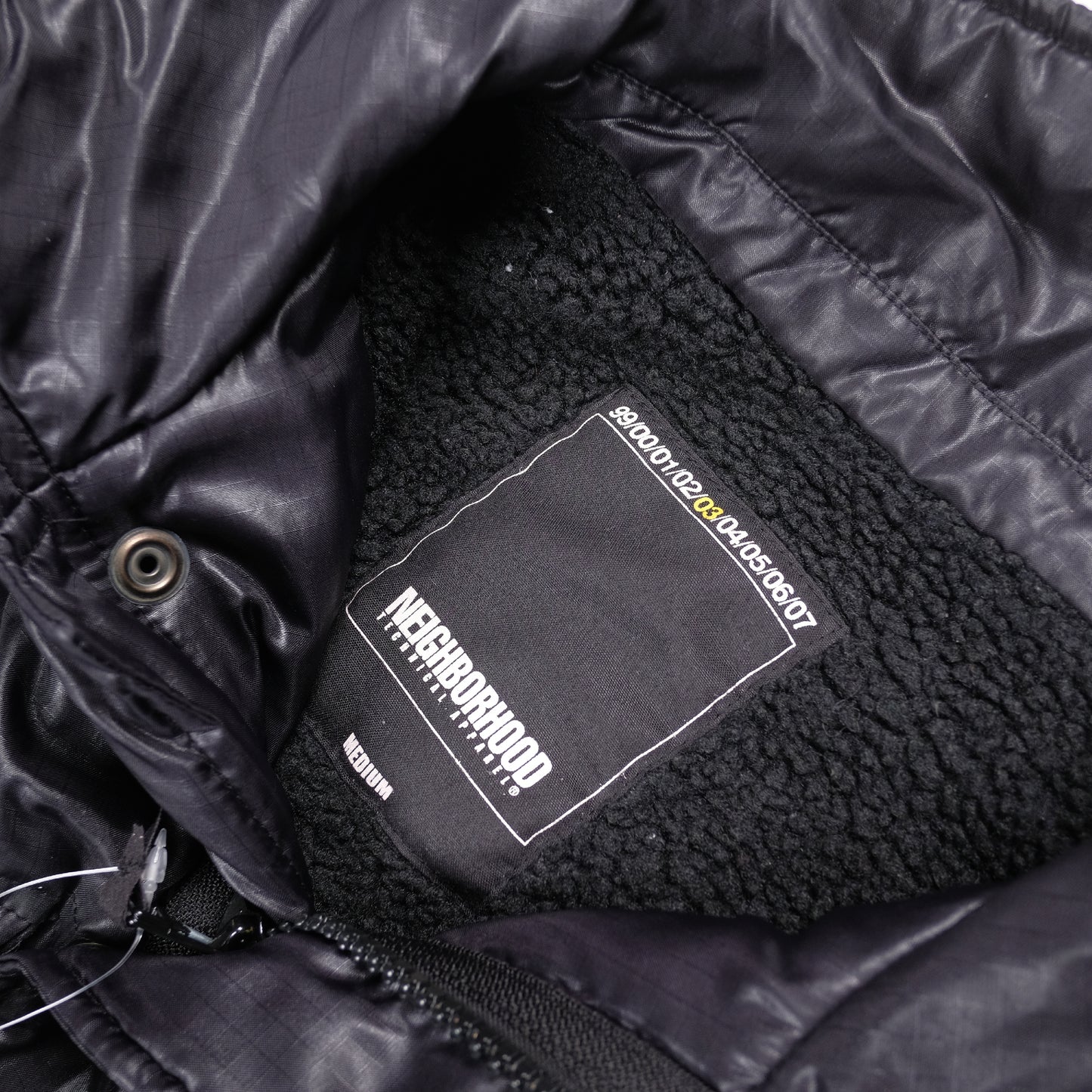 Neighborhood Fleece Lined Black Nylon Jacket
