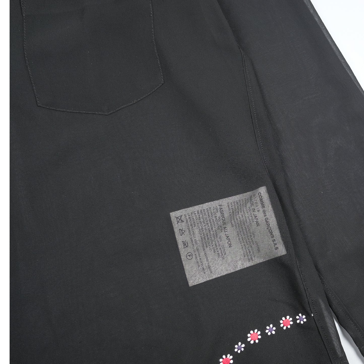 Comme Des Garcons Floral Sheer Blouse