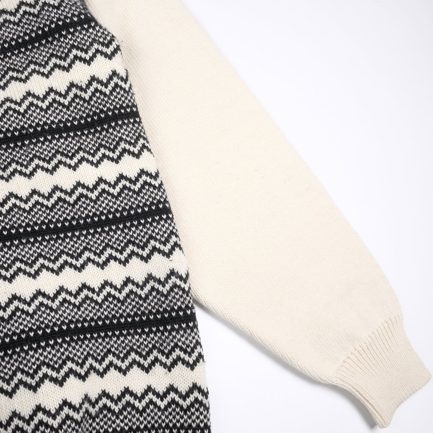 Y's for Men White Nordic Knit Sweater
