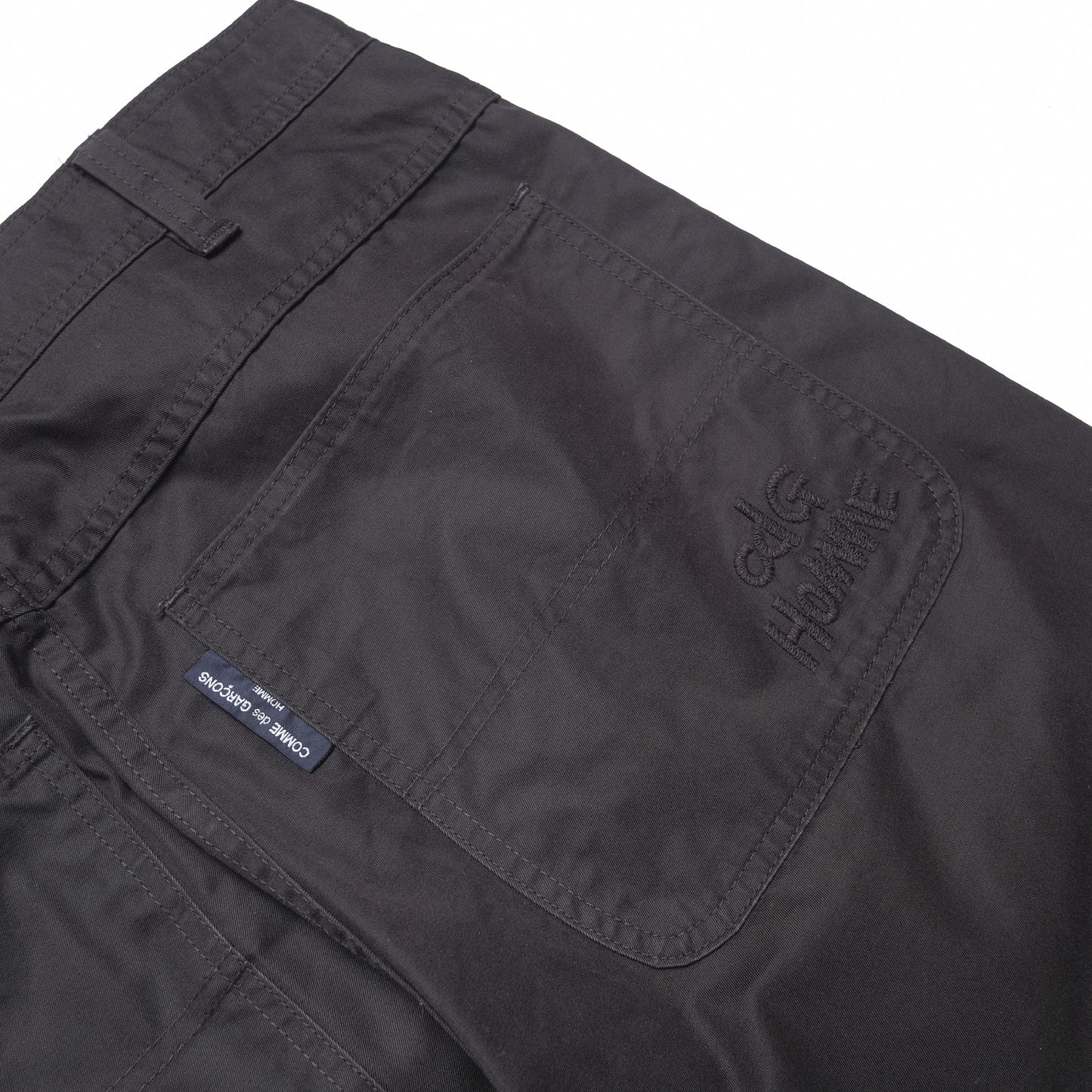 CDG Homme Black Work Pants