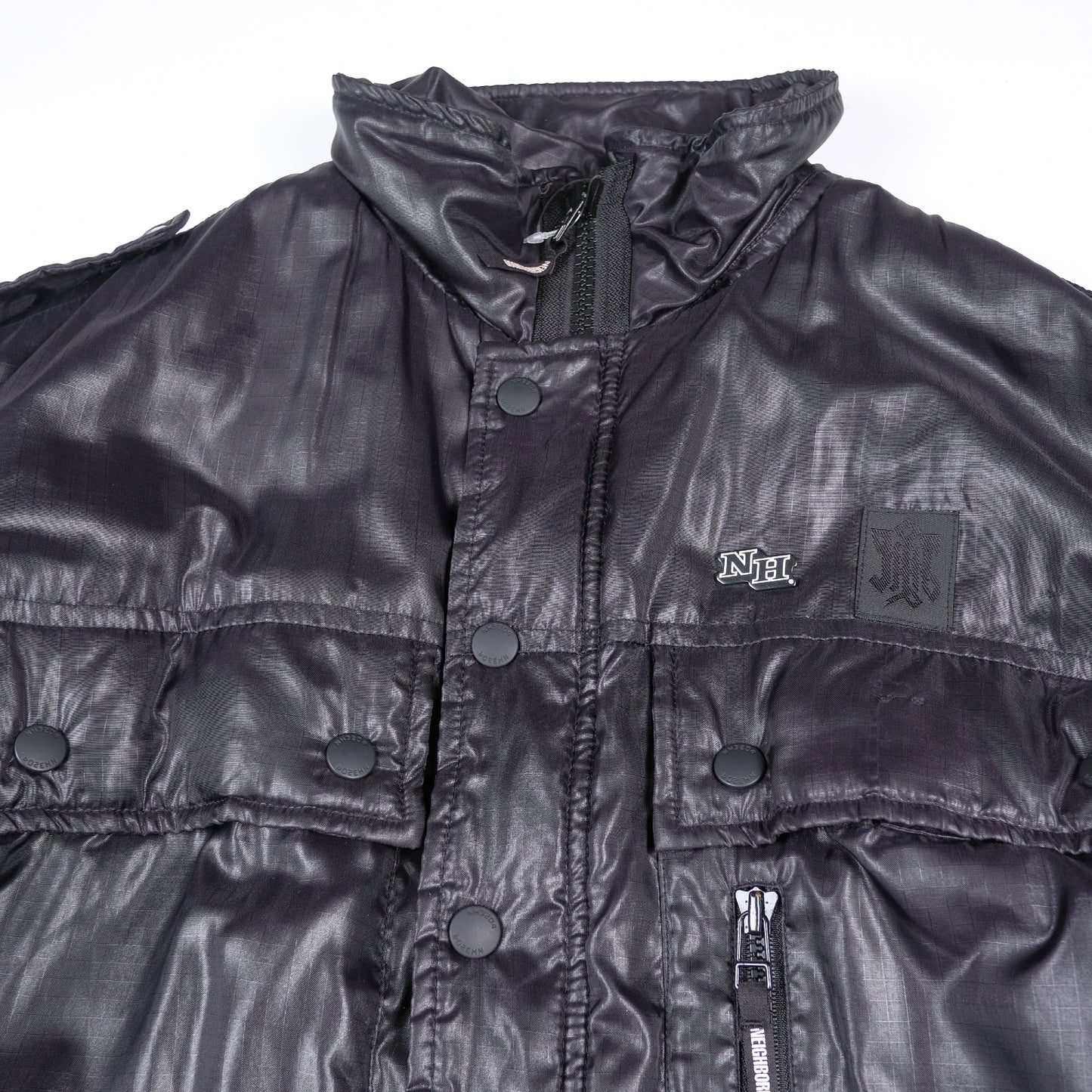 Neighborhood Fleece Lined Black Nylon Jacket