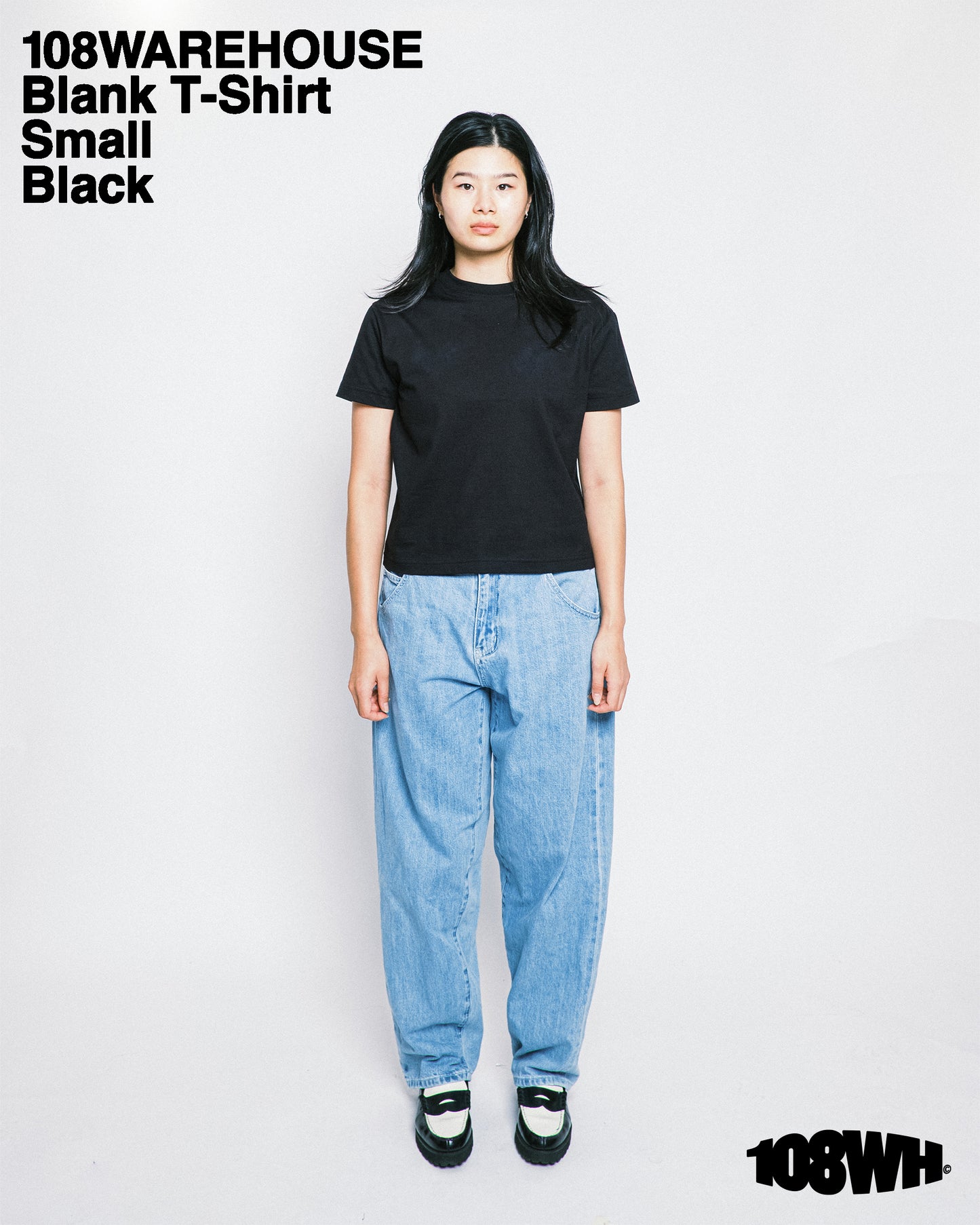 108Warehouse 2 Pack Blank T-Shirt (Black)