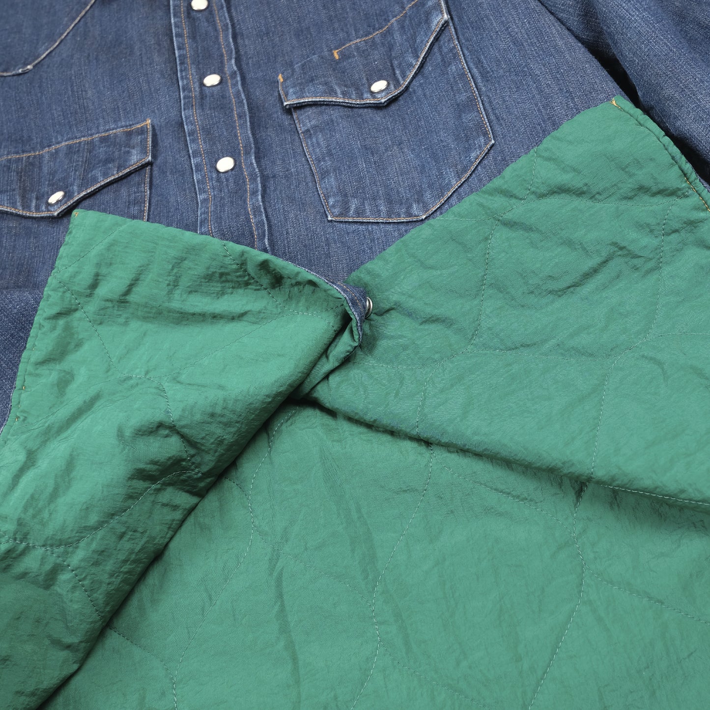 South2 West8 Denim Down Shirt Jacket