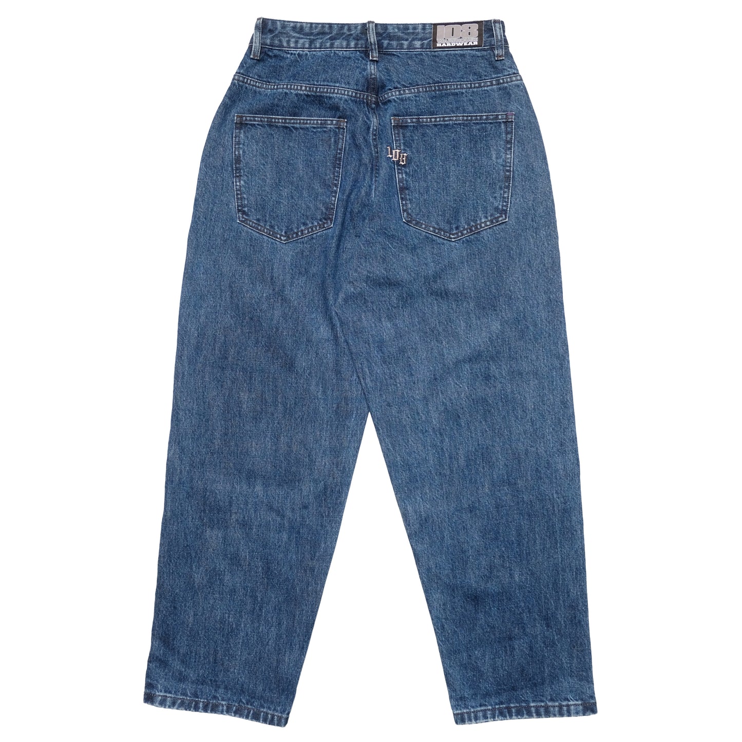 108WAREHOUSE - Baggy Selvedge Denim - Medium Wash Indigo